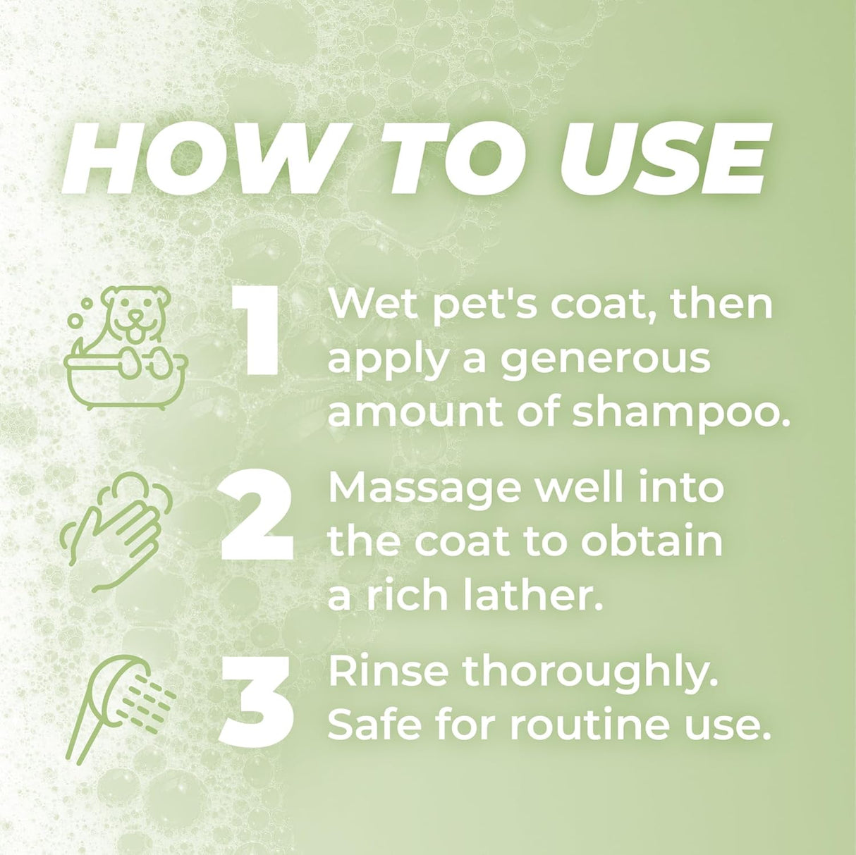 TropiClean PURE Sweet Meadow Shed Control Plant-Based Dog Shampoo. Instructions