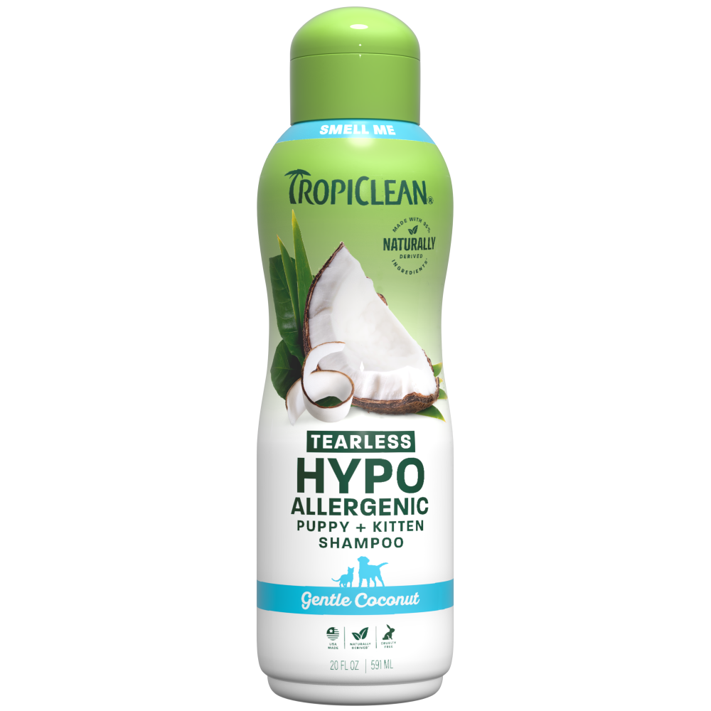 TropiClean hypoallergenic shampoo bottle front