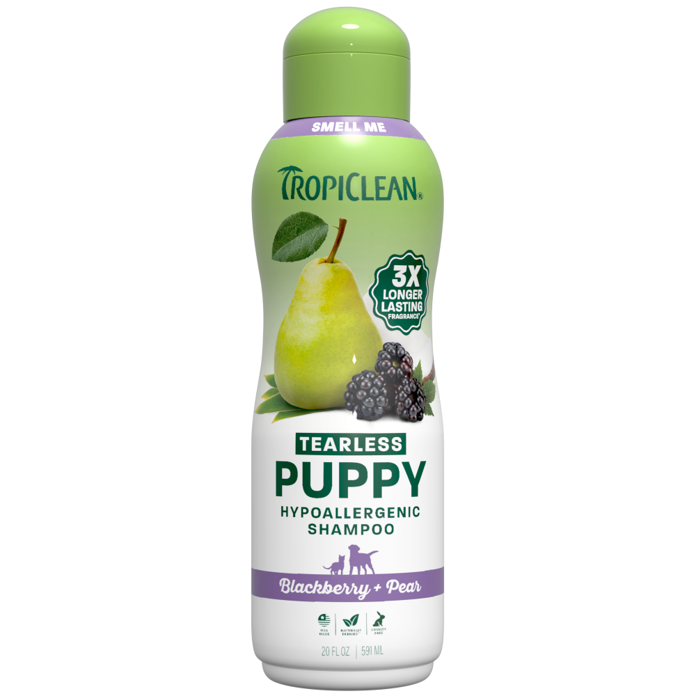 TropiClean blackberry pear shampoo bottle front