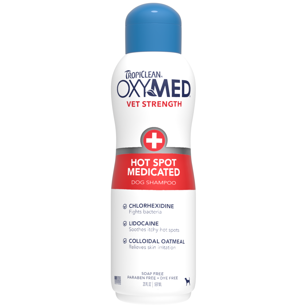 TropiClean OxyMed Vet Strength Hot Spot Medicated Dog Shampoo, 20oz