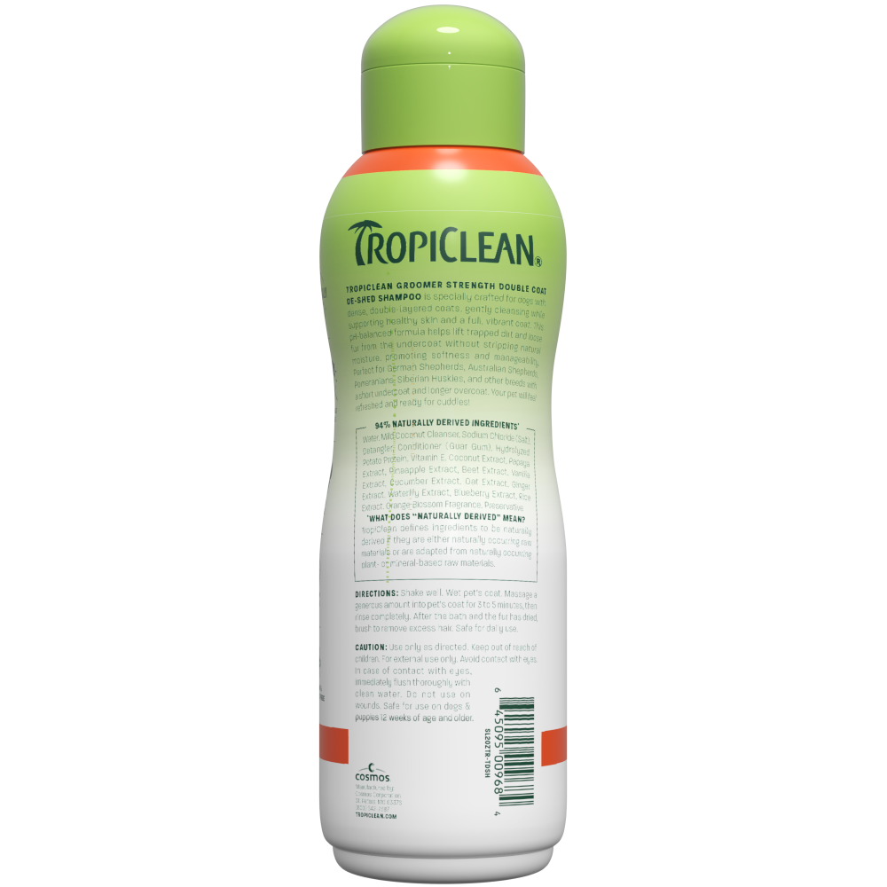TropiClean Thick double coat shampoo back