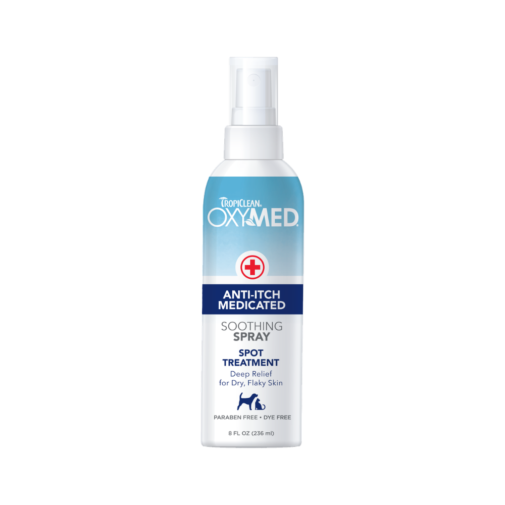 TropiClean OxyMed Medicated Anti-itch Spray for Dogs & Cats