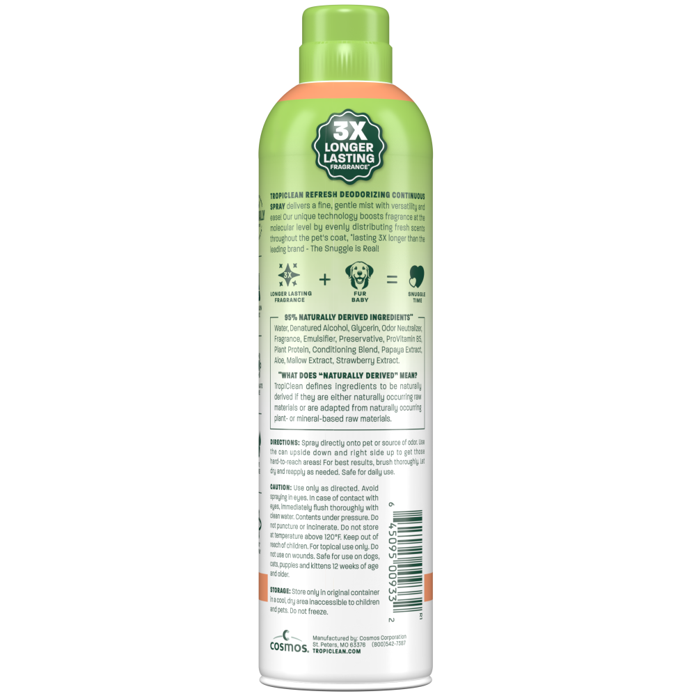 TropiClean Papaya + Coconut Deodorizing Pet Spray, 10oz