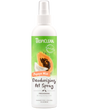 TropiClean Papaya Mist Deodorizing Pet Spray for Dogs & Cats, front of spray bottle.