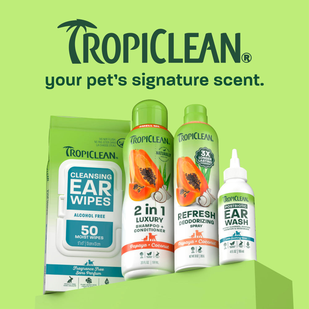 TropiClean Cleansing Ear Wipes, 50ct - 4 Pack