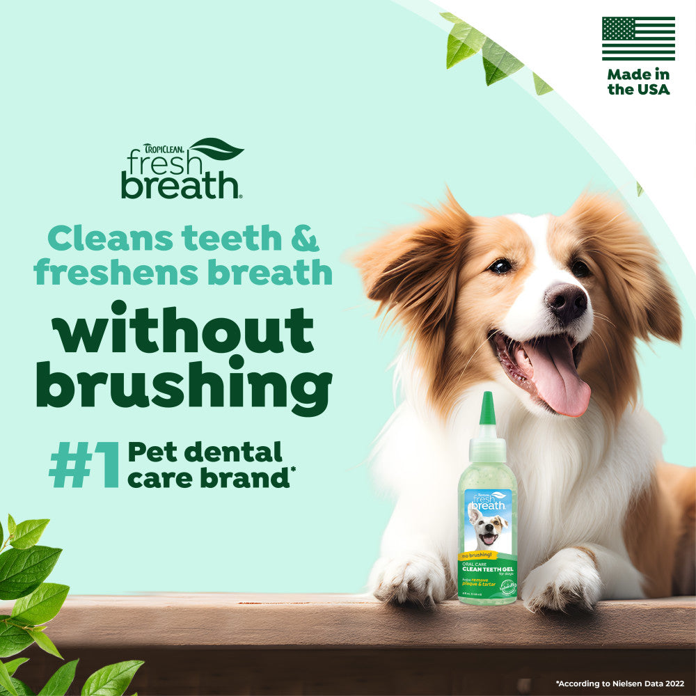 TropiClean Fresh Breath No-Brushing Dental Gel for Dogs