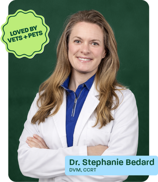Loved by vets and pets. Doctor Stephanie Bedard. DVM, CCRT