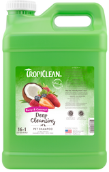 Tropiclean Berry & Coconut Deep Cleansing pet shampoo 2.5 gallon front