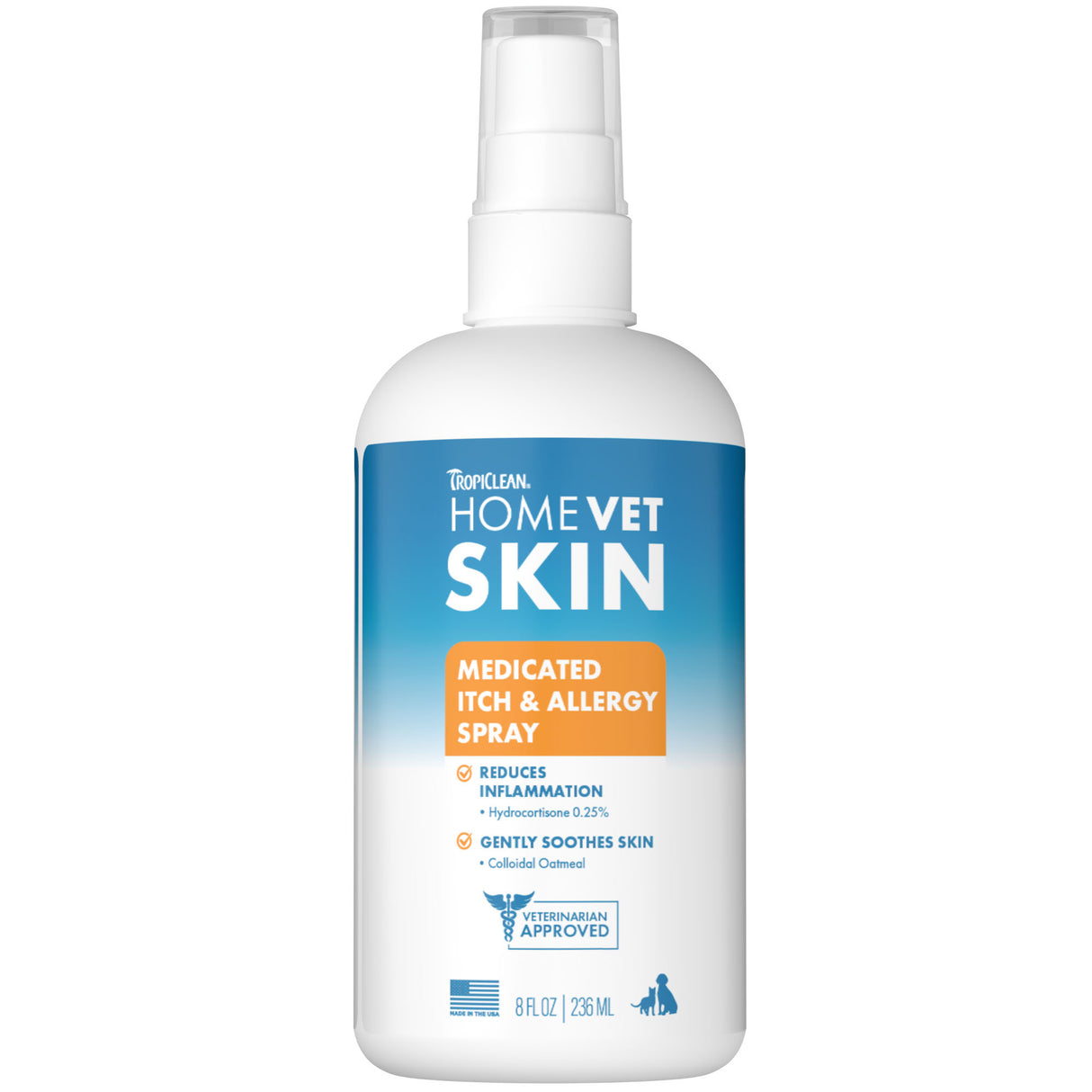 TropiClean HomeVet Medicated Itch & Allergy Pet Spray