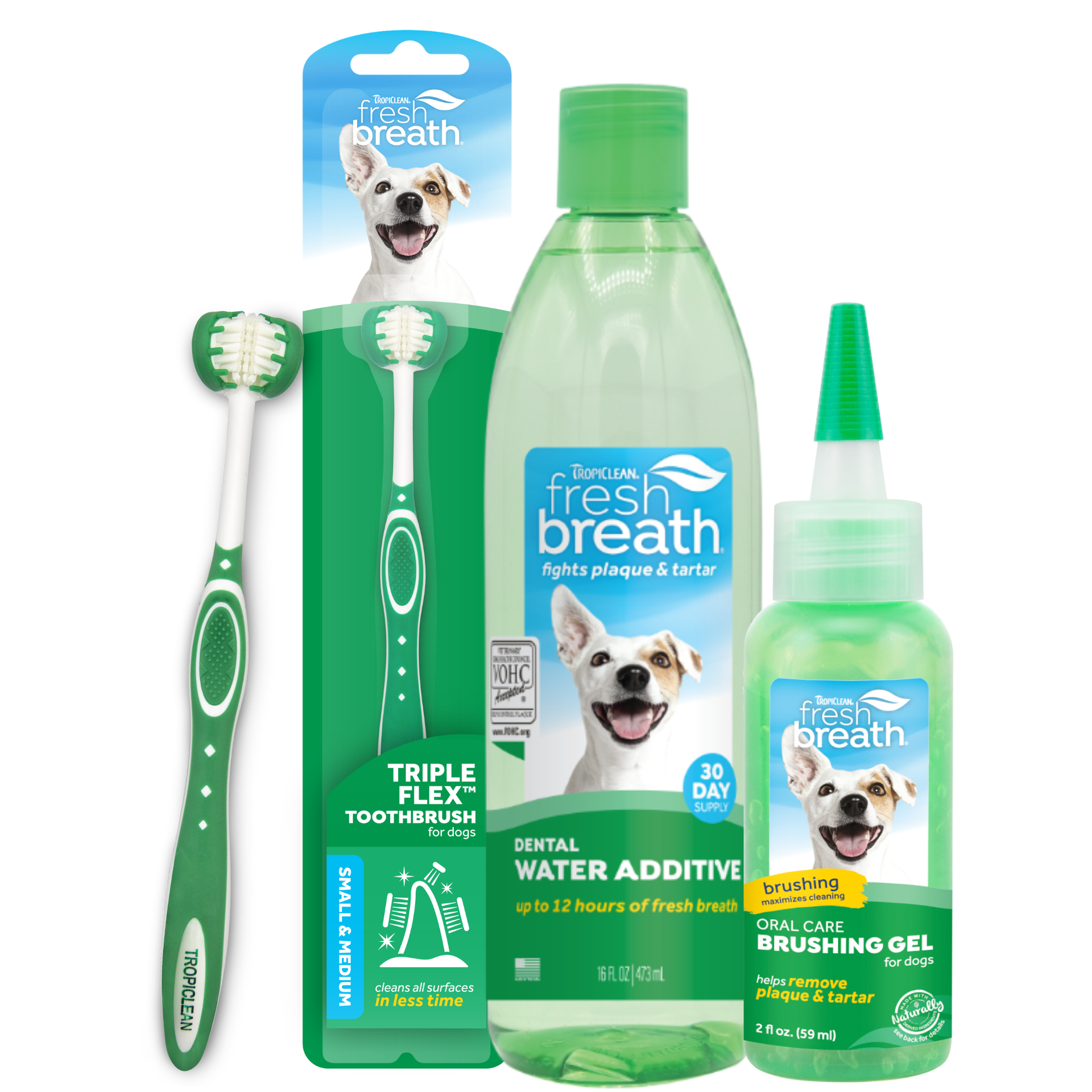 TropiClean Fresh Breath Dog Oral Care 3 Kit