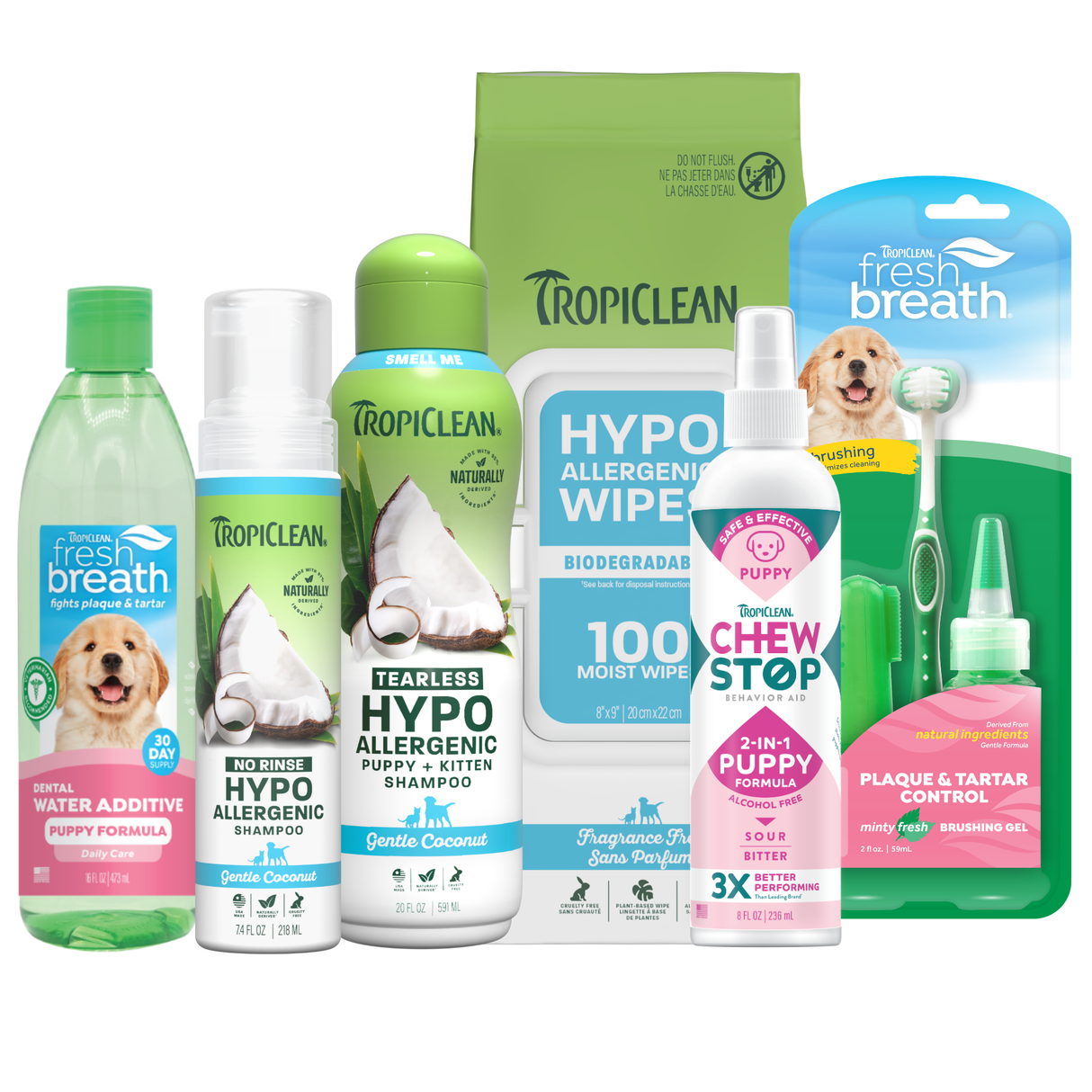 TropiClean Puppy Grooming Starter 6 Kit