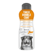 TropiClean Perfect Fur Thick Double Coat Shampoo for Dogs, front of 16 oz bottle