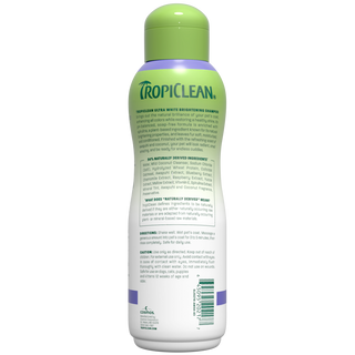 TropiClean Ultra White shampoo bottle back