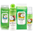 TropiClean Coconut Pet Grooming Essentials 4 Kit. Tropiclean coconut pet care products including shampoo, wipes, waterless pet shampoo, and pet ear cleaning wipes. 