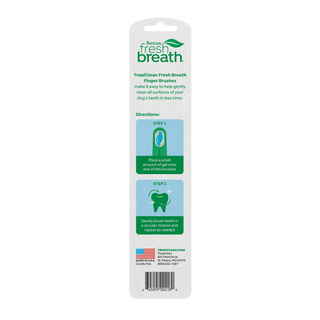 TropiClean Fresh Breath finger brushes back