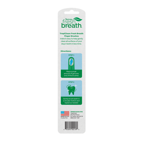 TropiClean Fresh Breath finger brushes back