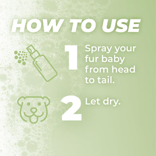 TropiClean PURE Sweet Meadow Deodorizing Plant-Based Pet Spray. Instructions.