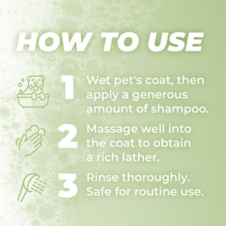 TropiClean PURE Sweet Meadow Shed Control Plant-Based Dog Shampoo. Instructions