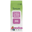 TropiClean Tushy & Paw Wipes front
