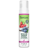 TropiClean deep cleanse cat no rinse shampoo bottle with on a white background