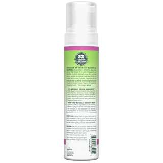 TropiClean deep cleanse cat no rinse shampoo bottle back on a white background