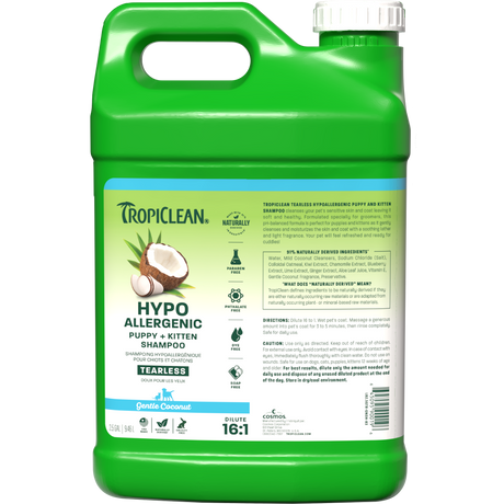 TropiClean hypoallergenic shampoo 2.5 gallon front