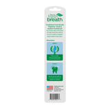 TropiClean Fresh Breath Dog Toothbrush, image of back of package for small-medium dogs