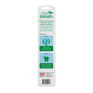 TropiClean Fresh Breath toothbrush in small/medium back