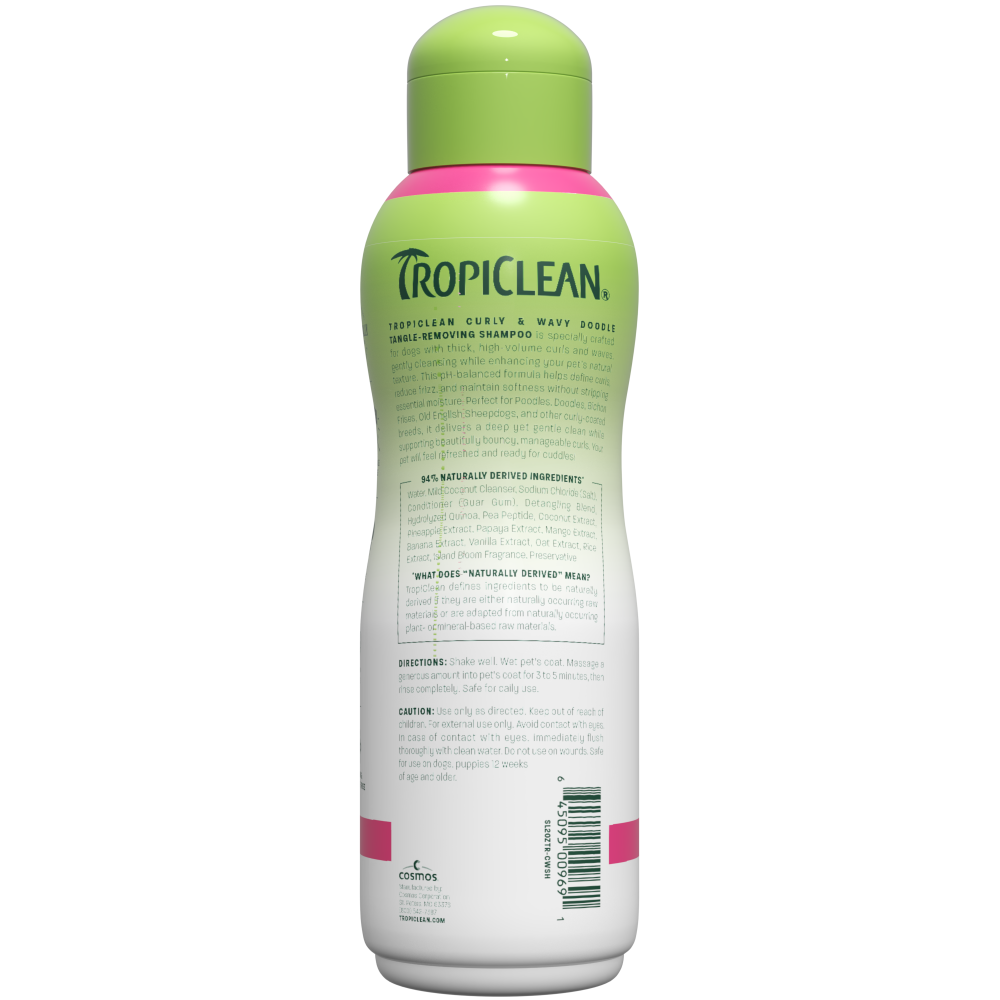 TropiClean Doodle curly coat shampoo back