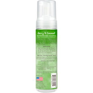 TropiClean Deep Cleansing Waterless Dog Shampoo, image of back of bottle