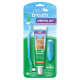 TropiClean Fresh Breath Odor & Tartar Control Dental Kit for Cats, front of package