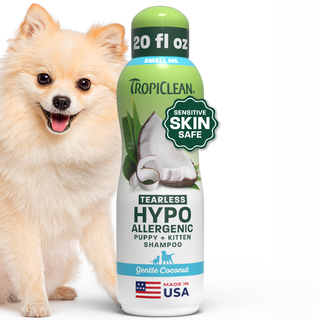 TropiClean Hypoallergenic Puppy & Kitten Shampoo, 20oz