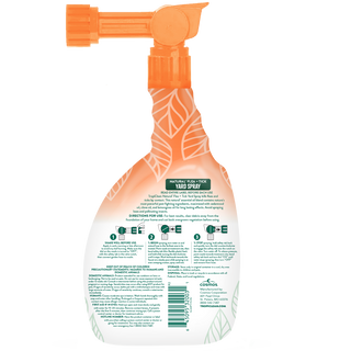 TropiClean Natural Flea + Tick Yard Spray, image of back of bottle