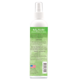 TropiClean Baby Powder Deodorizing Spray for Dogs & Cats, back image of spray bottle