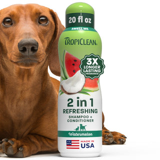 TropiClean Watermelon Refreshing Pet Shampoo & Conditioner, 20oz