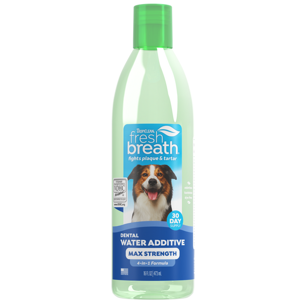 TropiClean Fresh Breath Max Strength Dental Water Additive for Dogs 16