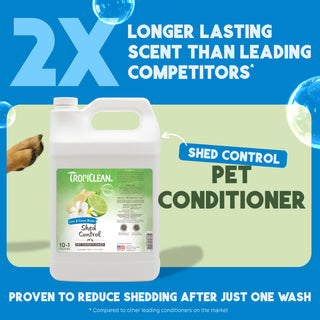 TropiClean Lime & Coconut Shed Control Conditioner for Pets, 1 gal