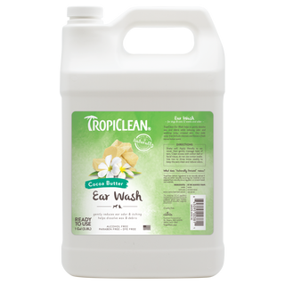 Tropiclean Cocoa Butter Ear Wash 1 galloncontainer on a white background