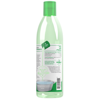 Fresh Breath by TropiClean Oral Care Water Additive for Cats, image of back 16oz bottle