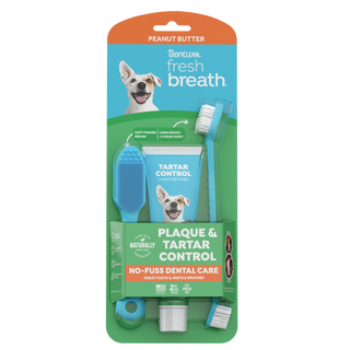 TropiClean Fresh Breath peanut butter gel kit front