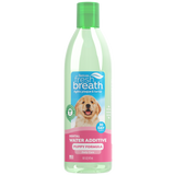TropiClean Fresh Breath Oral Care Water Additive for Puppies, front view of 16oz bottle