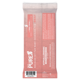 TropiClean PURE Hypoallergenic Plant-Based Wipes for Dogs & Cats, back of 50ct package