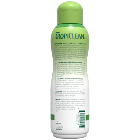 TropiClean shed conditioner bottle back