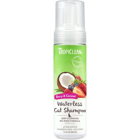 TropiClean Deep Cleansing Waterless Cat Shampoo, image of front of bottle
