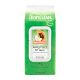 TropiClean Papaya & Coconut Luxury 2-In-1 Pet Wipes, front of 100ct package