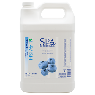 SPA by TropiClean Tear Stain Remover for Pets, front of 1 gallon bottle.