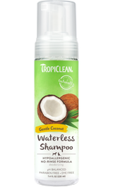 TropiClean Hypoallergenic Waterless Shampoo for Dogs and Cats, image of front of bottle