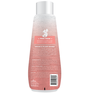 PURE Crisp & Clean Fresh Hypoallergenic Plant Based Dog Shampoo, back view of 22oz bottle