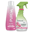 TropiClean Pure Puppy shampoo and detangling spray on a white background