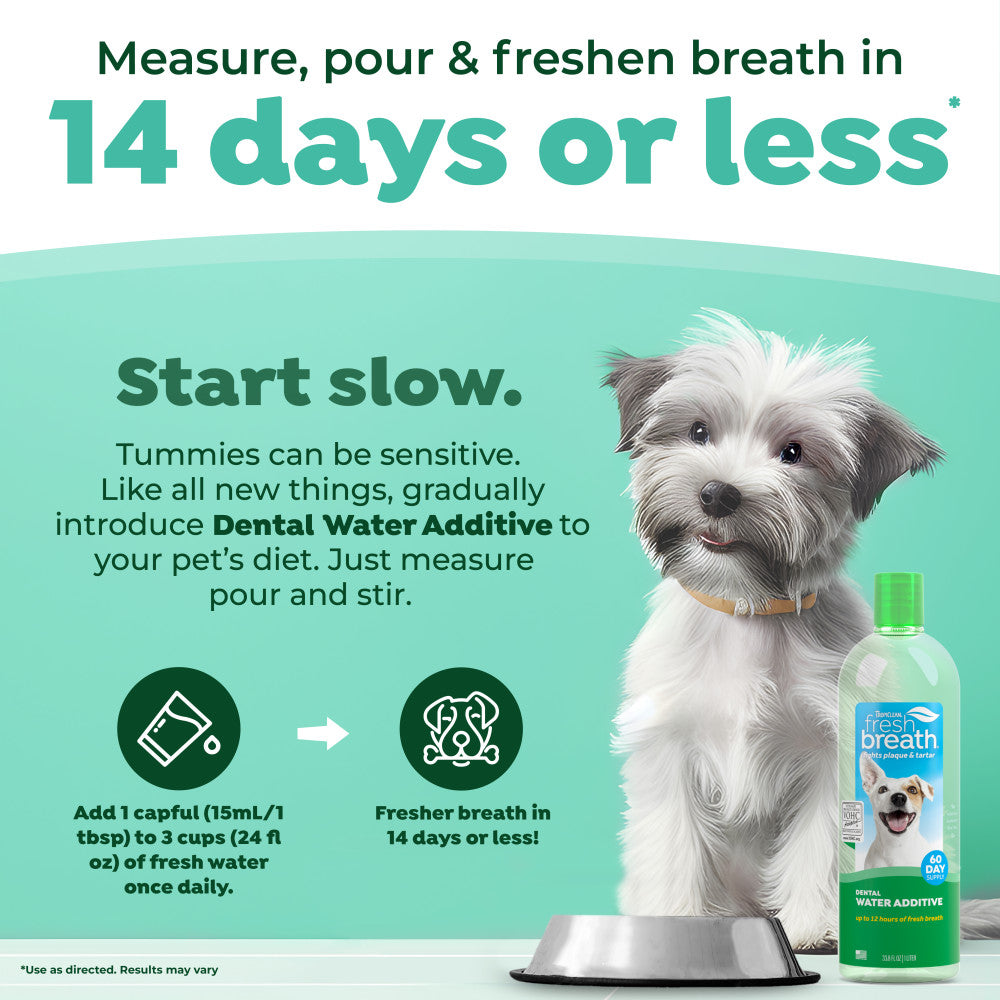 TropiClean Fresh Breath Oral Care Water Additive for Pets
